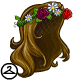 Beautiful flowers make this elegant wig even more beautiful.