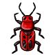 Spotted Red Collectable Scarab