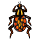Orange Spotted Collectable Scarab