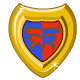 This shield was made for a prince. It is strong and will protect you well.