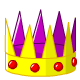 Purple and Gold Paper Crown