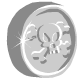 This scary silver coin is worth fifty Dubloons.  Spend em on Krawk Island!!