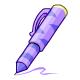 This pen writes with a wonderful purple and blue combination.