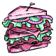 Pink Triple Decker Sandwich