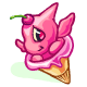 Pink Shoyru Ice Cream Cone