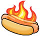 Flaming Hot Hot Dog