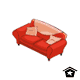 Simple Red Sofa - r20