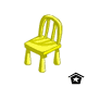 This simple yellow wooden chair is sure to look nice in any room.