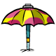 Yellow and Pink Spotted Parasol
