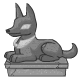 This stone Anubis will make a classy addition to your garden.