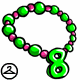 Green Neopets 8th Birthday Bead Necklace