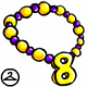 Yellow Neopets 8th Birthday Bead Necklace