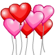 Pretty Heart Balloons
