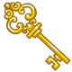 An all-powerful key that will unlock the secret door when it appears.