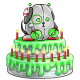 17th Cyberpunk Neon Birthday Cake