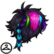Thumbnail for Short Black Wig with Rainbow Highlights
