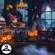 Thumbnail for Halloween at the Coffee Cave Background