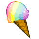 Rainbow Sherbert Ice Cream