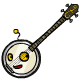 Its a haunted banjo with the face of a Ghostkerchief.