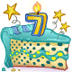 7th Birthday Cake Slice #2
