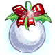 This snowball is quite heavy. Perhaps there is something inside? You will need Warm Mittens from the NC Mall to reveal the item within.