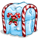 Candy Cane Striped Ice Treasure Chest