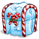  Candy Cane Striped Ice Treasure Chest