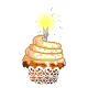 8th Birthday Sparkler Cupcake