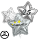25th Anniversary Silver Star Balloons Handheld