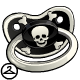The lack of color on this binky is perfectly goth! This item is only wearable by Neopets painted Baby. If your Neopet is not painted Baby, it will not be able to wear this item.