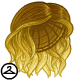 This golden wig gradually becomes lighter at the ends.