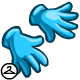 A simple pair of blue gloves.