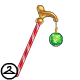 Its a candy cane-inspired cane!