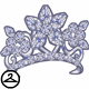 The diamonds on this tiara have been arranged to look like a flower.