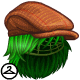 Thumbnail for Short Green Wig and Newsboy Hat