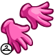 A simple pair of pink gloves.