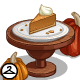 Soft pumpkin pie with a dollop of cream at the top! Care for a slice?