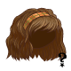 MME28-S3a: Brown Short Wavy Locks with Plaid Headband Wig