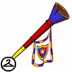 Now your Neopet can show their support for Meridell with this Meridell Team Vuvuzela! This was a NC prize for visiting the NC VIP Access Lobby during Altador Cup VII.