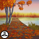 Autumn Sunset Lake View Background
