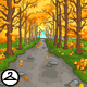 Breezy Autumn Path Background