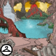 A rather peaceful lagoon surrounded by bones and a volcano... This NC item was awarded for participating in the Scanning for Buried Relics event!