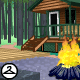 Campground Cabin Background