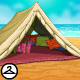 Camping on the Beach Background