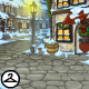 Sparkling Winter Town Background