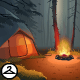 Camping Deep in the Woods Background