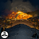 Fiery Battleground Background