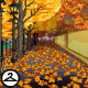Thumbnail for Golden Leaf Lined Street Background