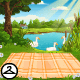 Picnic by the Pond Background
