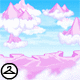 Pink Mountain and Cloud Background